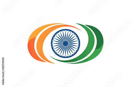 Dynamic india flag concept, ashoka chakra symbol, national pride