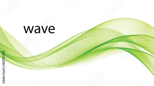 Abstract Green Wave Design Modern Vector Illustration for Backgrounds, Presentations & Websites