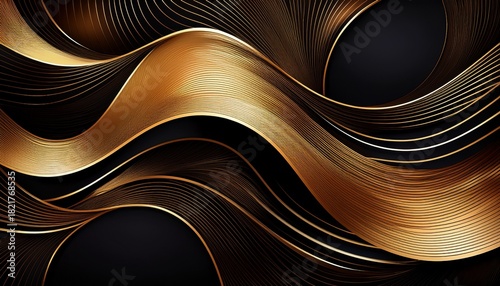 abstract gold lines intersect on black creating a luxe geometric pattern gold line backdrop