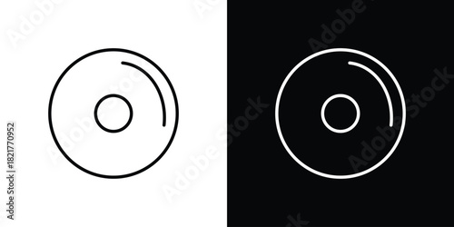DVD icon. Black illustration isolated for graphic and web design.