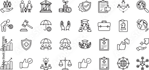 A vector-based line icon set featuring consistent stroke style, pixel-perfect geometry, and editable paths. Provided in SVG, AI, EPS, and transparent PNG formats, with 24×24 and 48×48 pixel grid optio