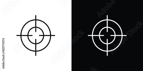 Focus icon. Black illustration isolated for graphic and web design.