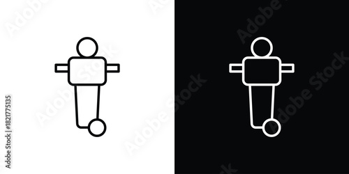Foosball icon. Black illustration isolated for graphic and web design.