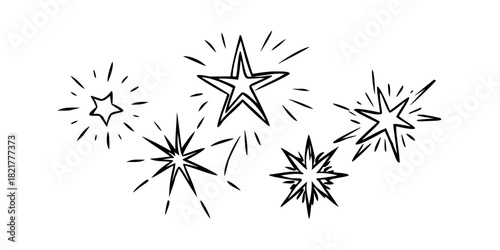Hand Drawn Starbursts and Spark Effects sparkle explosion 1