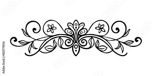 Intricate Floral Earring with Transparent Background