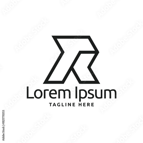 Creative brand identity letter r logo