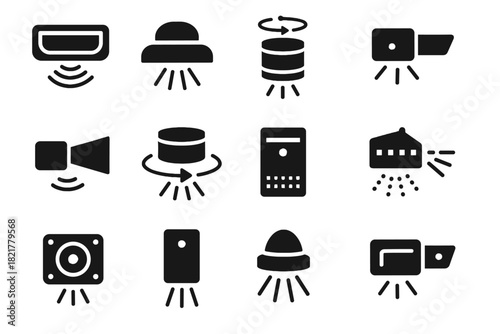 Beam lidar icon emitter vector module detector modern precision elevation node pulse