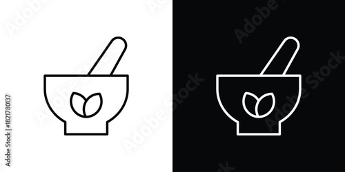 Herbal medicine icon. Black illustration isolated for graphic and web design.