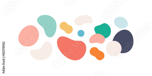 Organic Abstract Shapes In Pastel Colors organic shapes