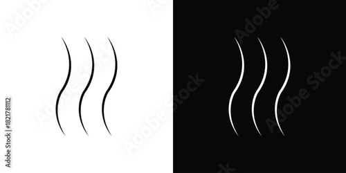 Hot icon. Black illustration isolated for graphic and web design.