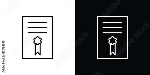 License icon. Black illustration isolated for graphic and web design.