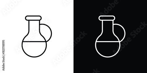 Massage oil icon. Black illustration isolated for graphic and web design.