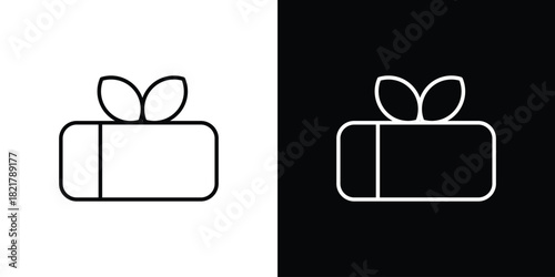 Mint gum icon. Black illustration isolated for graphic and web design.