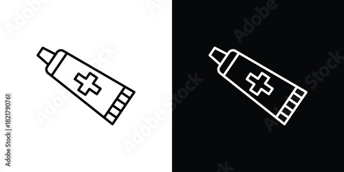 Ointment icon. Black illustration isolated for graphic and web design.