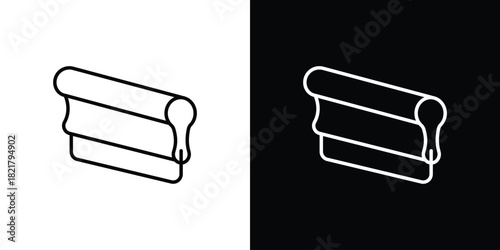 Print screen icon. Black illustration isolated for graphic and web design.