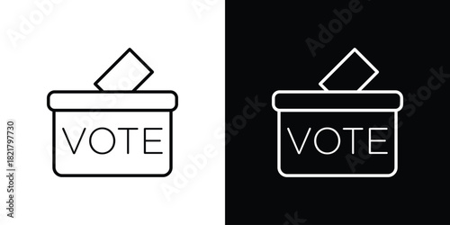 Referendum icon. Black illustration isolated for graphic and web design.