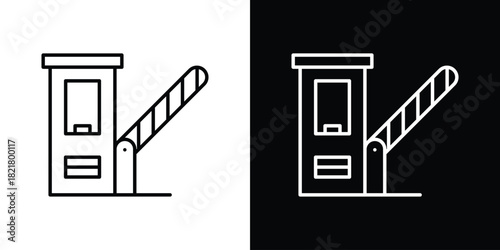 Road toll icon. Black illustration isolated for graphic and web design.