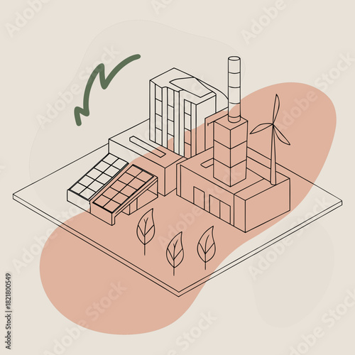 Eco friendly industrial complex with renewable energy sources