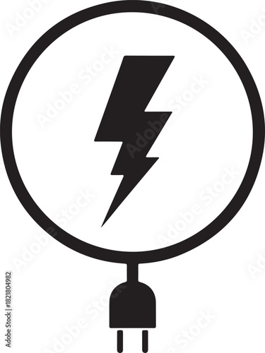 Electric Vehicle Charging Station Icon EV Power & Energy Symbol