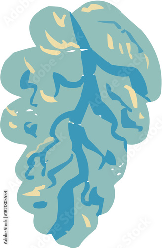 An elegant stylized vector of an opened oyster in a half shell, sometimes including a subtle pearl. Represents luxury seafood, fine dining, or the concept of treasure and quality.