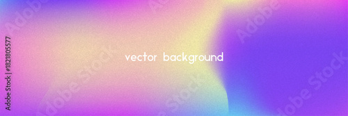 Noise Gradient Background. Abstract Grainy Bg In Pink, Purple And Blue Colors. Iridescent Hologram. Pearlescent Holographic Texture With Rainbow Foil. Subtle Ink Transition And Smooth Flare