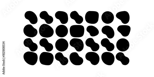 Two abstract geometric shapes on white background element 2