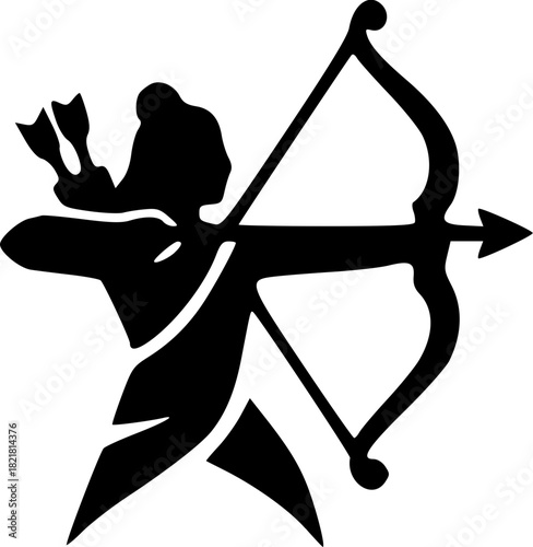 Minimal Lord Ram Silhouette Logos Unique Pure Black Vector Designs