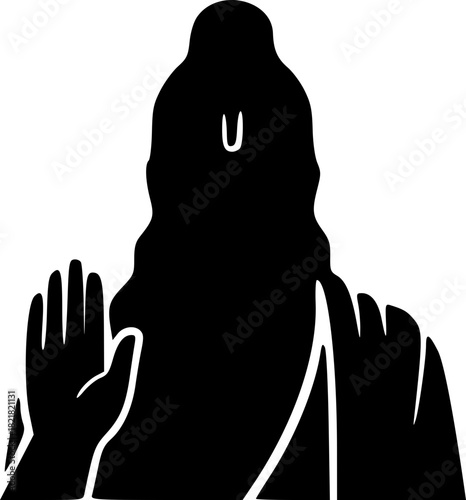 Unique Lord Ram Minimal Vector Silhouette Logos in Pure Black