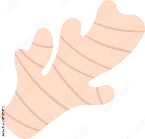 A drawing of a ginger root with a bandage wrapped around it