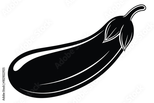 eggplant vector icon illustration on white
