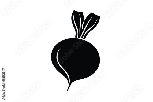 beetroot vector icon illustration on white