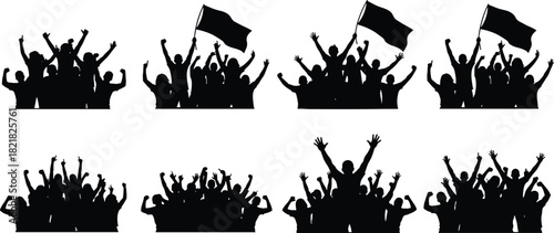 Colorful vector design with text elements using silhouettes of grass