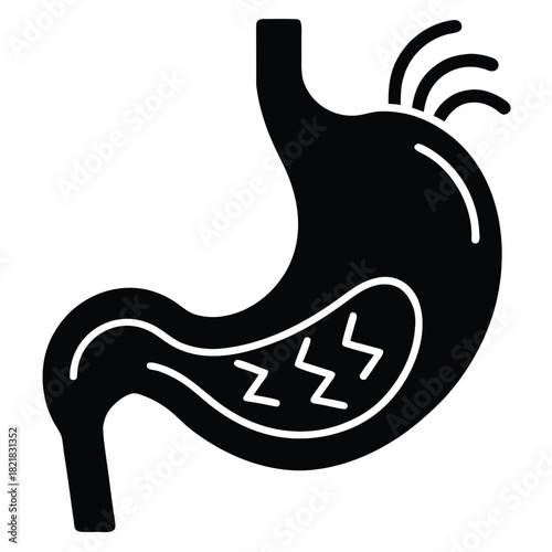 stomach ache vector icon