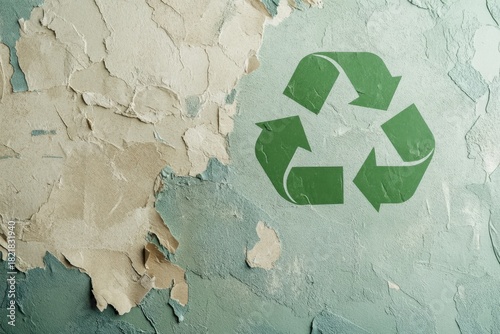 Recycling awareness campaign urban area graphic design eco-friendly environment aerial view sustainability concept