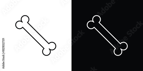 Bones icons isolated outline vector icon with editable stroke