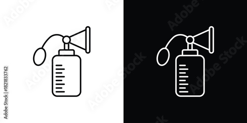 Breast pump icons isolated outline vector icon with editable stroke