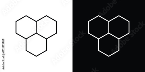 Brick paver icons isolated outline vector icon with editable stroke