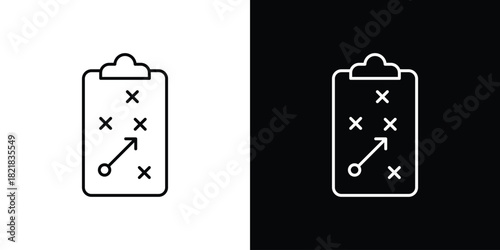 Business plan icons isolated outline vector icon with editable stroke