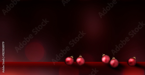 Weihnachtsmotiv mit Rotem Hintergrund