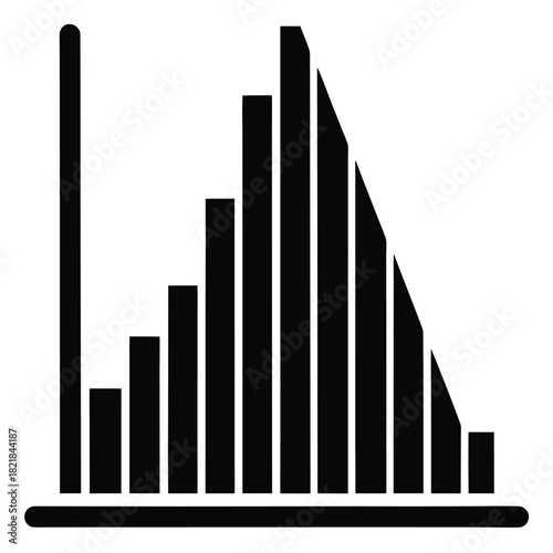 histogram vector icon
