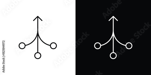 Consolidation icons isolated outline vector icon with editable stroke