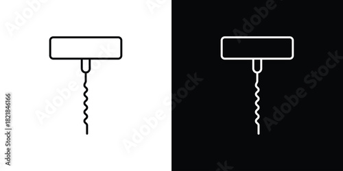 Corkscrew icons isolated outline vector icon with editable stroke
