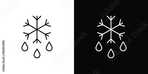 Defrosting icons isolated outline vector icon with editable stroke