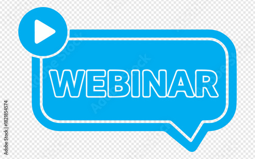 Promote your next webinar with this eye-catching blue icon graphic, perfect for online marketing and event promotion materials to drive engagement today