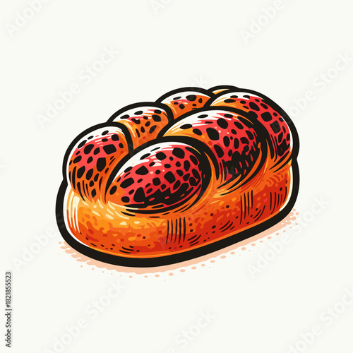 Challah bread loaf