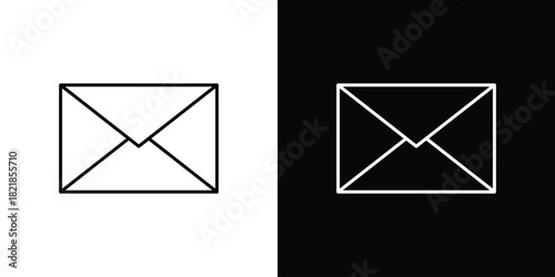 Email icons isolated outline vector icon with editable stroke