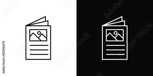 Flyer icons isolated outline vector icon with editable stroke