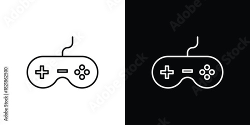 Game console icons isolated outline vector icon with editable stroke