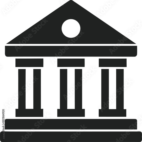 Black open bank account icon isolated on transparent background