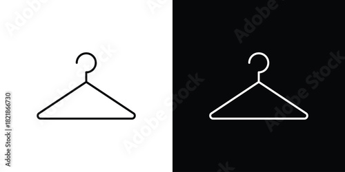 Hanger icons isolated outline vector icon with editable stroke